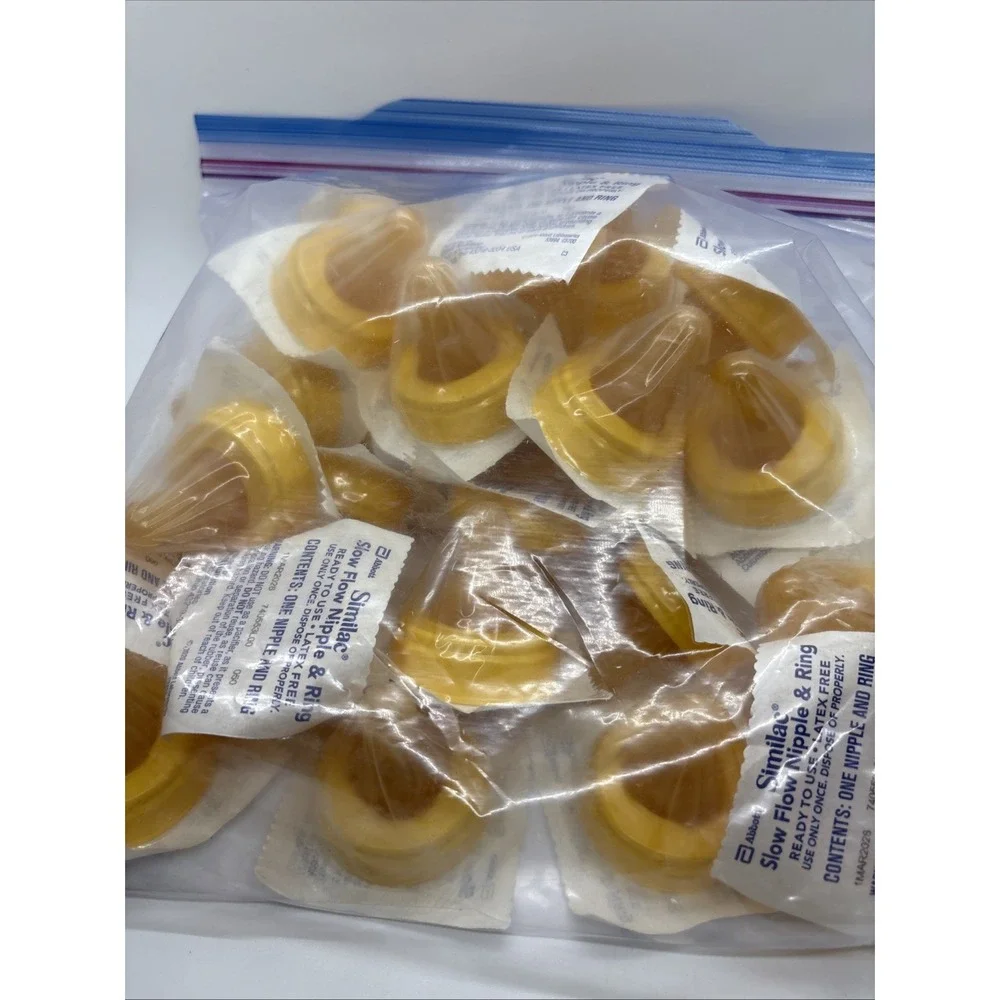 30 Packs of Similac Slow Flow Nipples and Rings